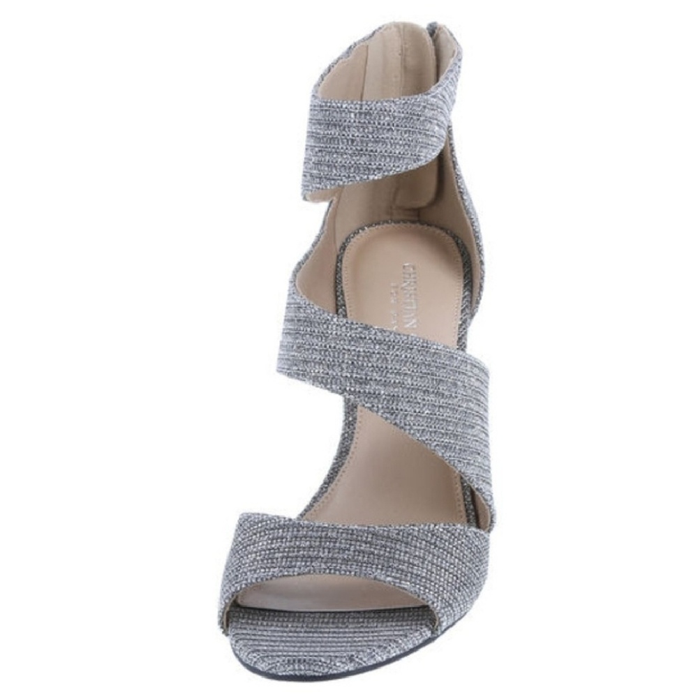 Sparky Silver Christian Siriano Heels NWT 9 & 9.5 - Picture 2 of 7